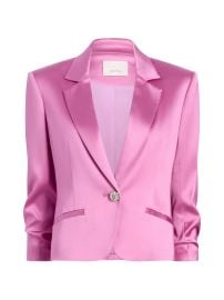 Cinq A Sept Textured Satin Khloe Jacket | Pink | FARFETCH at Farfetch